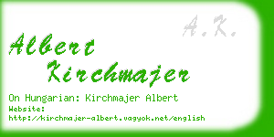 albert kirchmajer business card